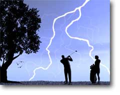Golfer lightning